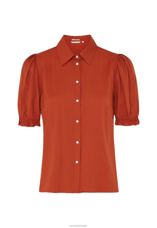 Mexx 1/2 Puff Sleeve Blouse Brick Orange 0T44H78 Women