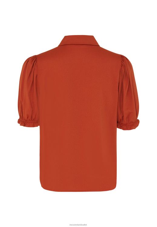 Mexx 1/2 Puff Sleeve Blouse Brick Orange 0T44H78 Women