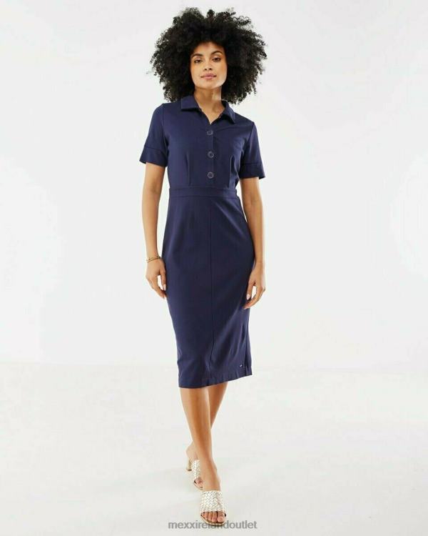 Mexx Blouse Dress Navy Blue 0T44H169 Women
