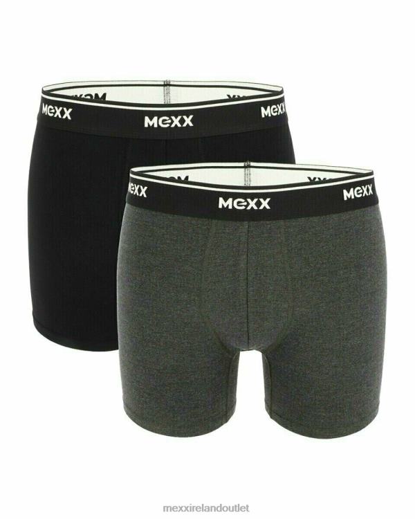 Mexx Boxershorts 2-pack Black/Anthracite Melange Schwarz 0T44H636 Men