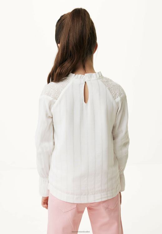 Mexx Broidery Blouse Off White Beige 0T44H810 Girls