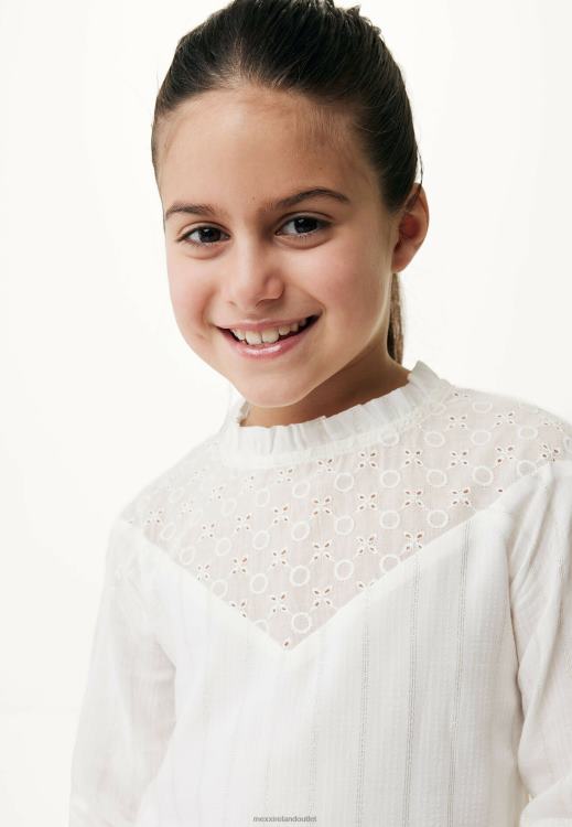 Mexx Broidery Blouse Off White Beige 0T44H810 Girls