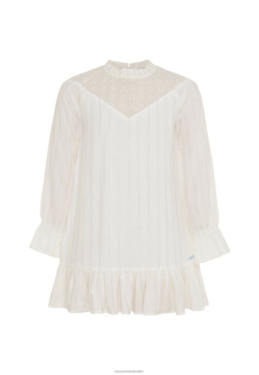 Mexx Broidery Dress Off White Beige 0T44H746 Girls
