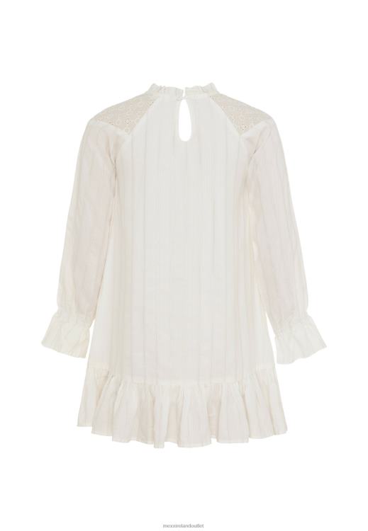 Mexx Broidery Dress Off White Beige 0T44H746 Girls