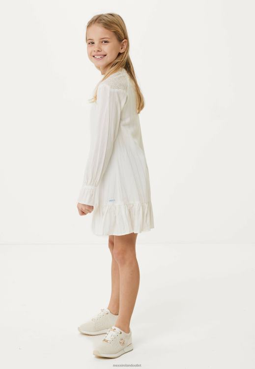 Mexx Broidery Dress Off White Beige 0T44H746 Girls