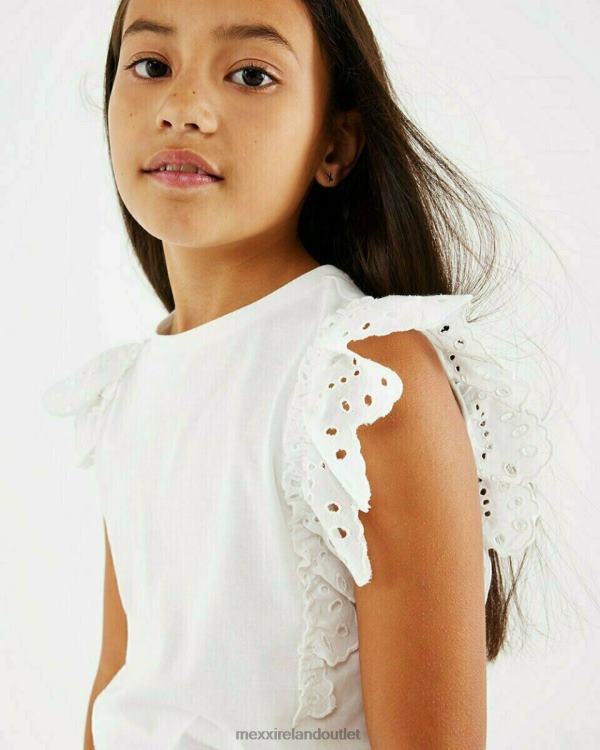 Mexx Broidery sleeves top Off white White 0T44H783 Girls