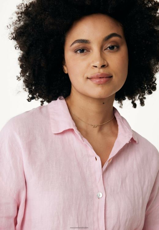 Mexx Button Through Blouse Pink 0T44H116 Women