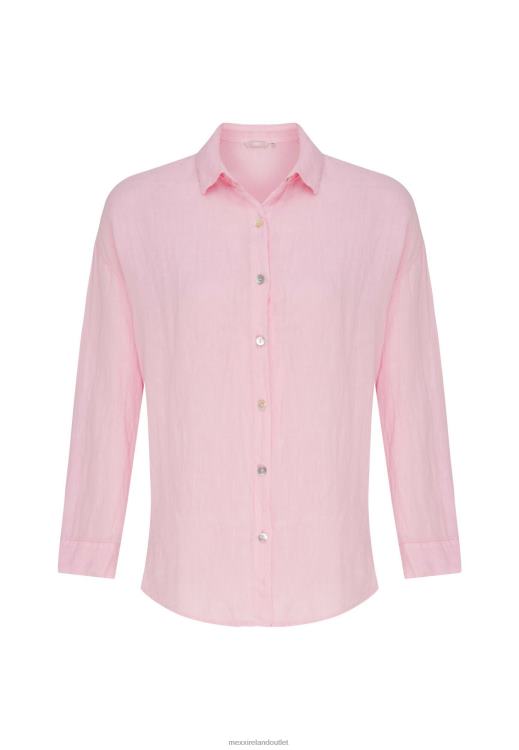 Mexx Button Through Blouse Pink 0T44H116 Women