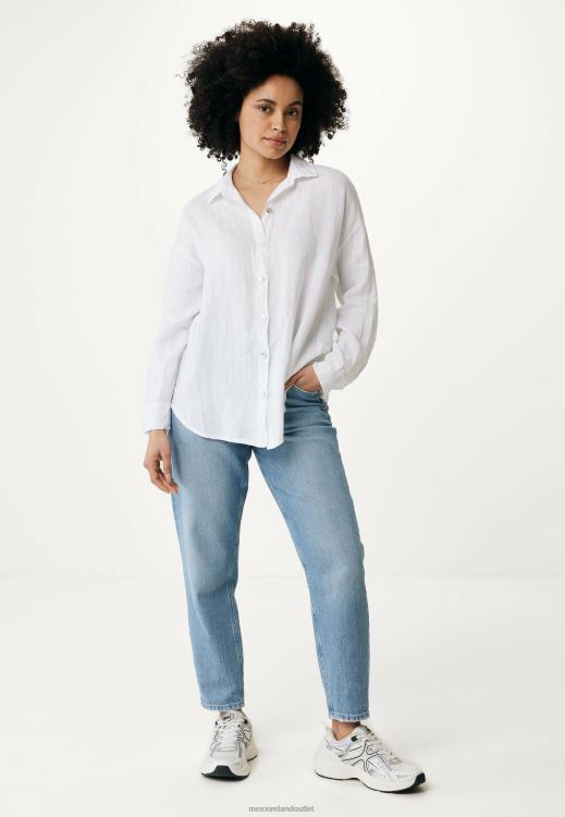 Mexx Button Through Blouse White 0T44H53 Women