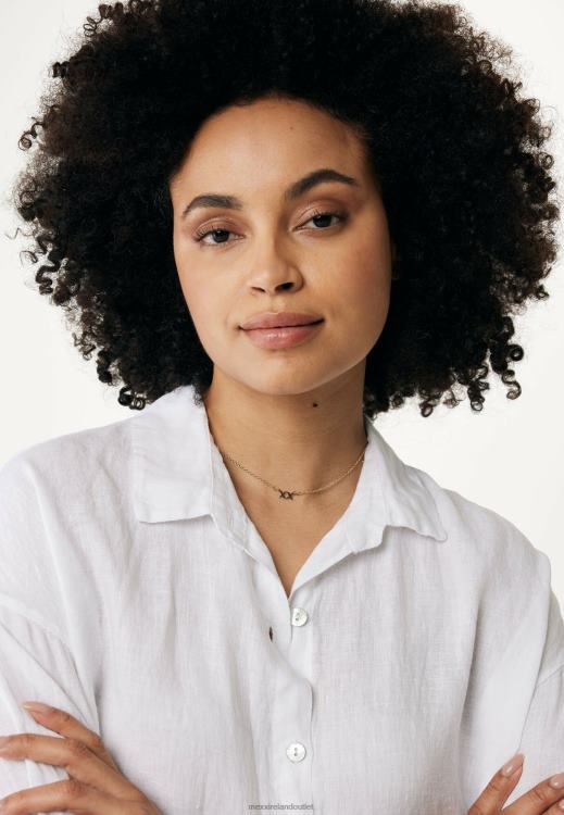 Mexx Button Through Blouse White 0T44H53 Women