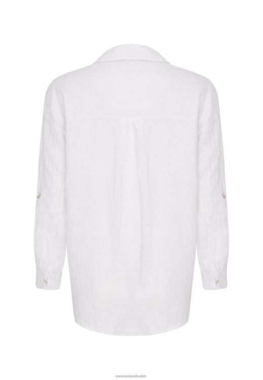 Mexx Button Through Blouse White 0T44H53 Women