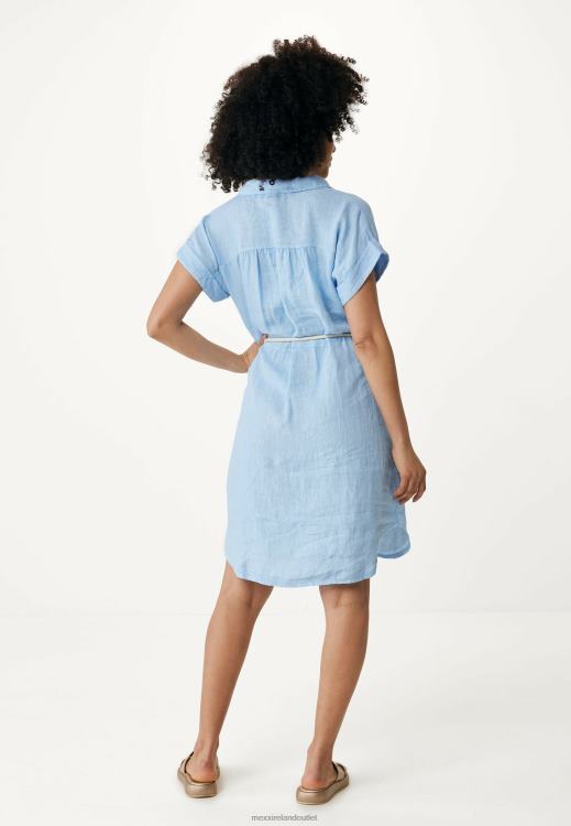 Mexx Button Through Kaftan Dress Baby Blue 0T44H115 Women