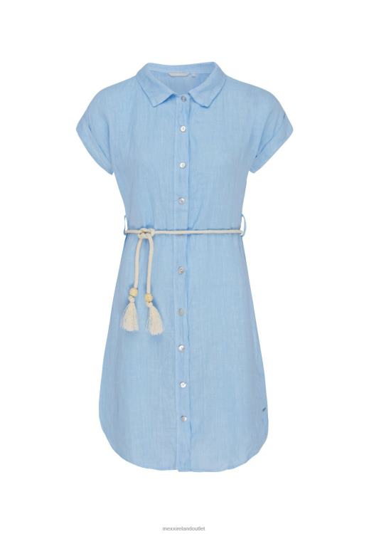 Mexx Button Through Kaftan Dress Baby Blue 0T44H115 Women
