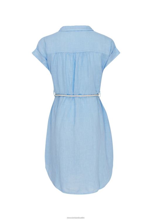 Mexx Button Through Kaftan Dress Baby Blue 0T44H115 Women