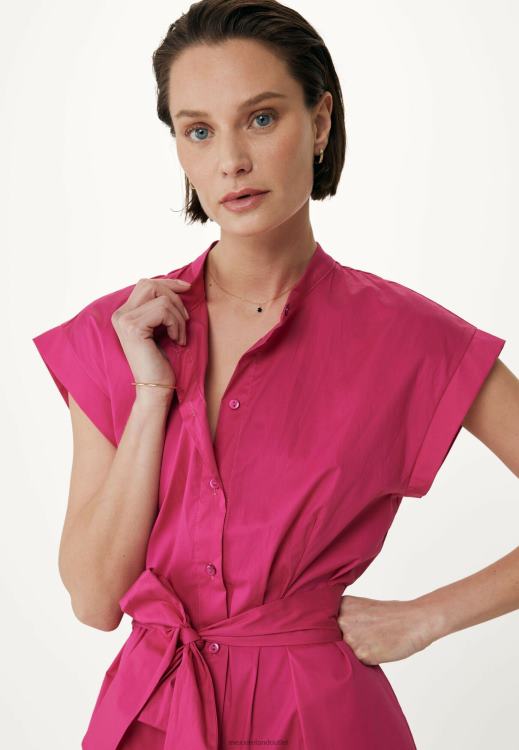 Mexx Button Up T-shirt Dress Hot Pink 0T44H99 Women