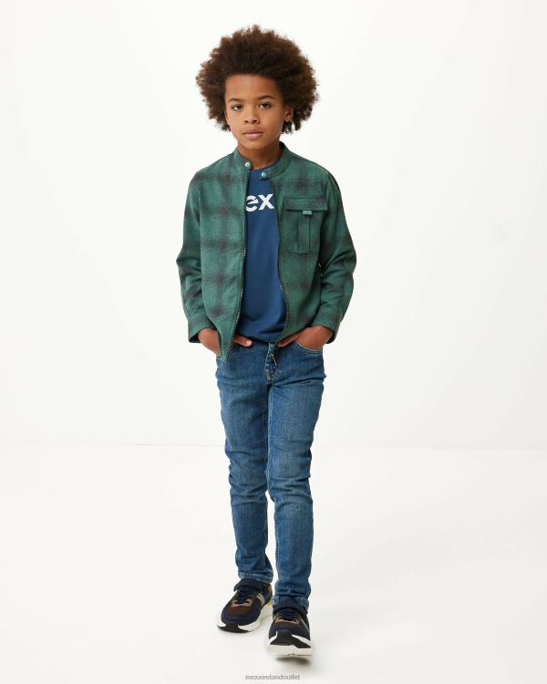 Mexx Checked zip through shirt Dark Green 0T44H945 Boys