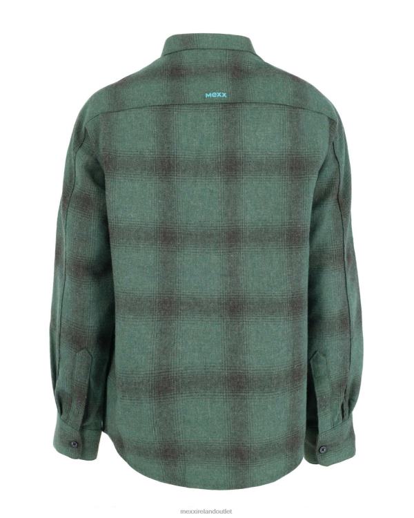 Mexx Checked zip through shirt Dark Green 0T44H945 Boys