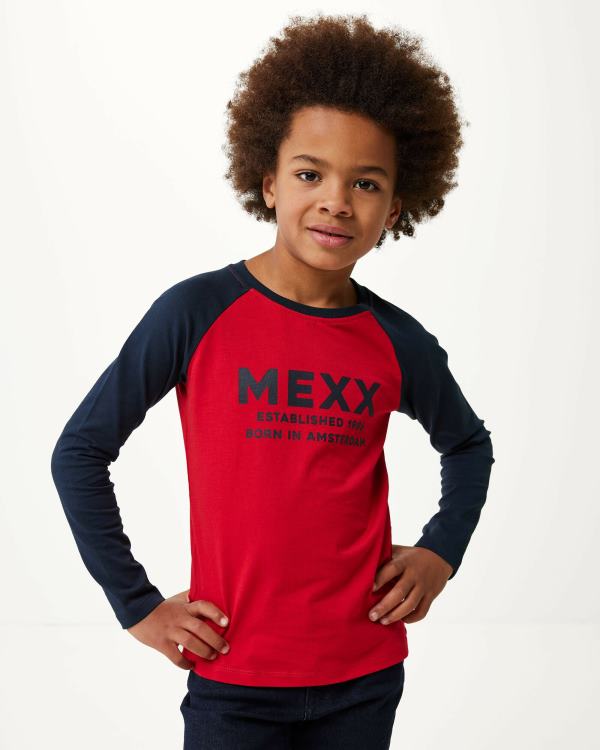 Mexx Colorblock t-shirt long sleeve Red 0T44H936 Boys