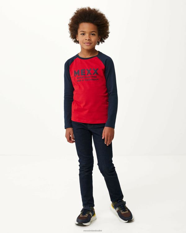 Mexx Colorblock t-shirt long sleeve Red 0T44H936 Boys