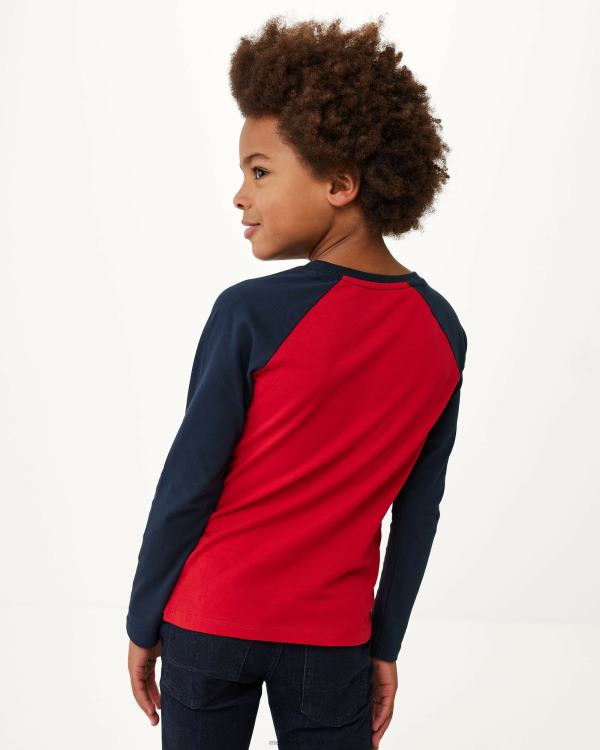 Mexx Colorblock t-shirt long sleeve Red 0T44H936 Boys