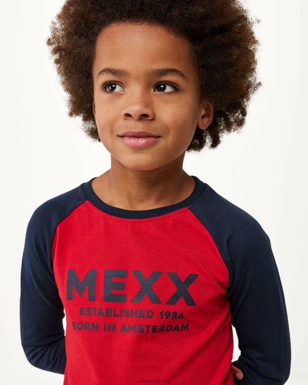 Mexx Colorblock t-shirt long sleeve Red 0T44H936 Boys