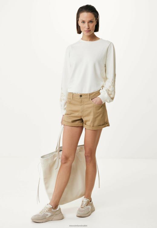 Mexx Crew Neck Sweater Sleeves White 0T44H56 Women