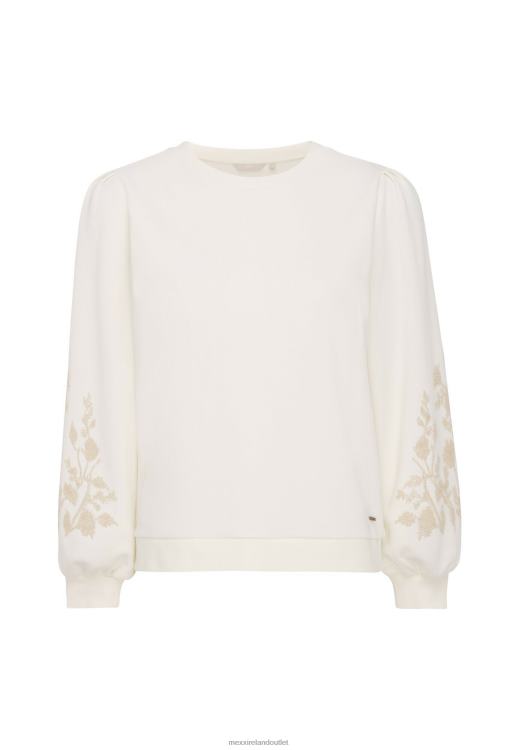 Mexx Crew Neck Sweater Sleeves White 0T44H56 Women