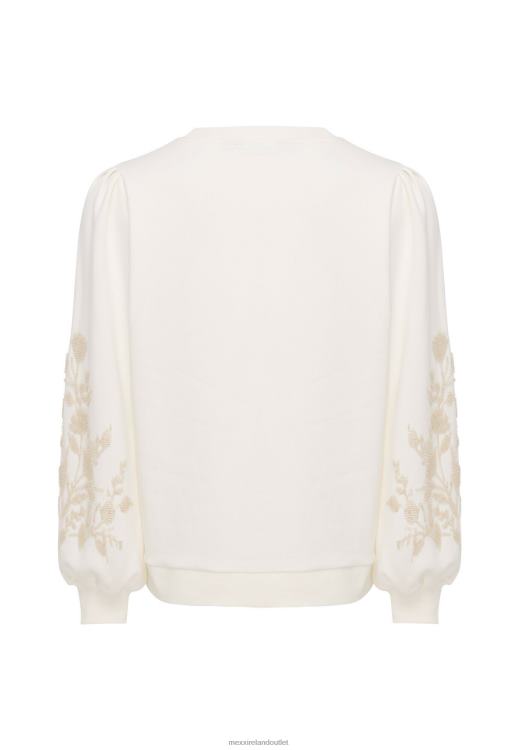 Mexx Crew Neck Sweater Sleeves White 0T44H56 Women