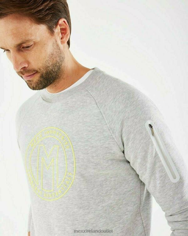 Mexx Crewneck sweater grey melee Grey 0T44H727 Men