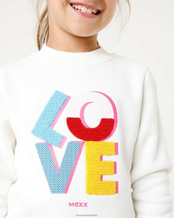 Mexx Crewneck sweater with artwork Off White 0T44H826 Girls