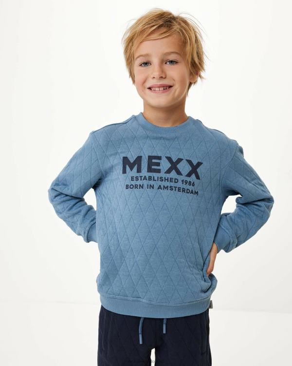 Mexx Crewneck sweater with quilting Mid Blue 0T44H950 Boys
