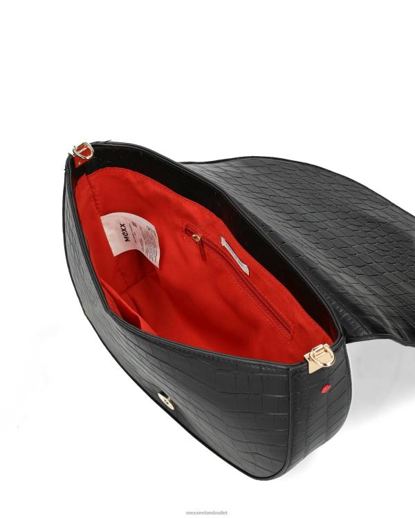 Mexx Croco halfmoon crossbody bag Black 0T44H428 Women