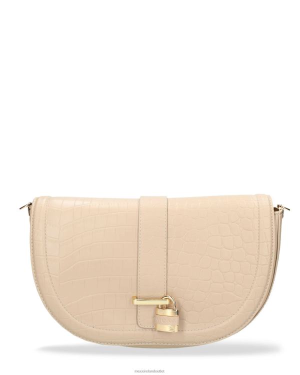 Mexx Croco halfmoon crossbody bag Ecru 0T44H429 Women