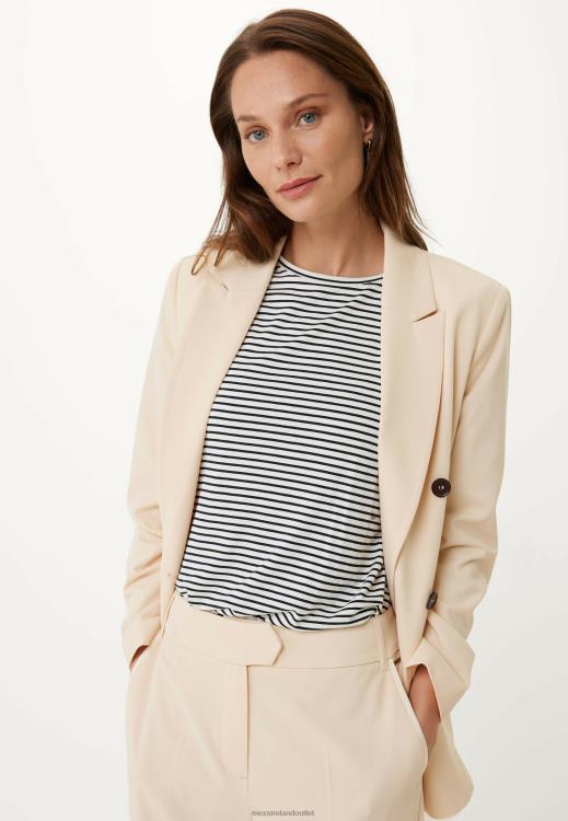 Mexx Double Breasted Blazer Light Sand Beige 0T44H5 Women