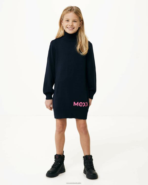 Mexx Dress with turtle neck Navy Blue 0T44H831 Girls