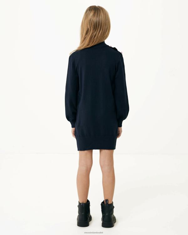 Mexx Dress with turtle neck Navy Blue 0T44H831 Girls