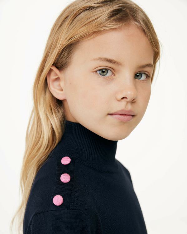 Mexx Dress with turtle neck Navy Blue 0T44H831 Girls