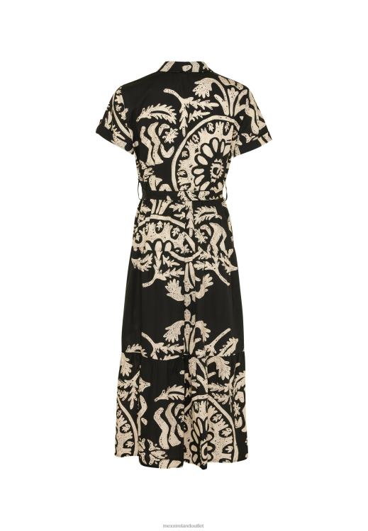Mexx Flared Dress Print Black Schwarz 0T44H11 Women