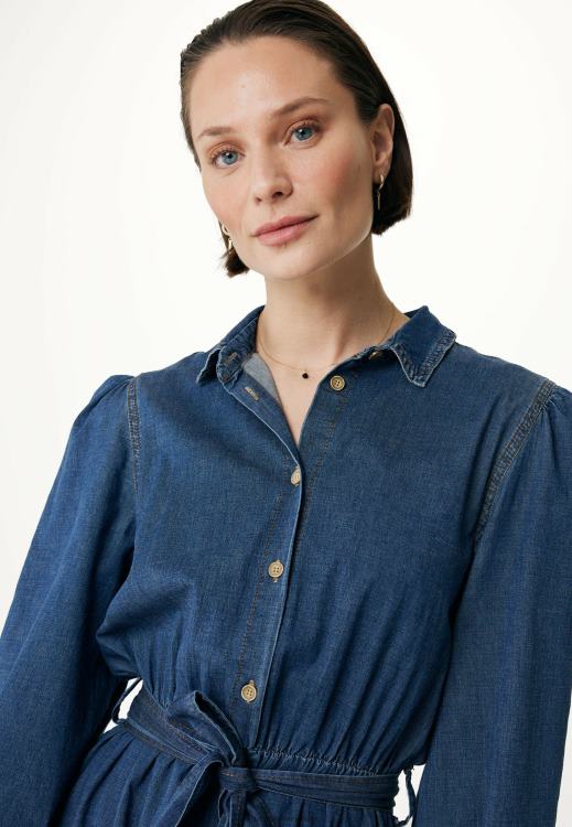 Mexx Flared T-shirt Dress Denim Blue 0T44H93 Women