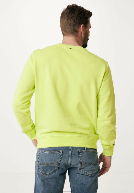 Mexx Garment Dye Crew Neck Lime Cotton 0T44H480 Men