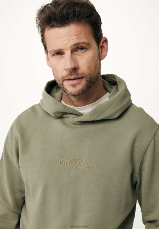 Mexx Garment Dye Hooded Sweater Mid Green 0T44H514 Men