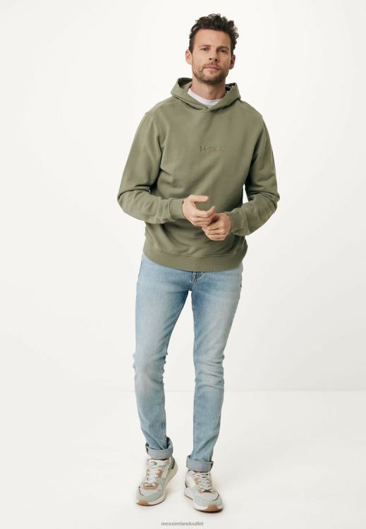 Mexx Garment Dye Hooded Sweater Mid Green 0T44H514 Men