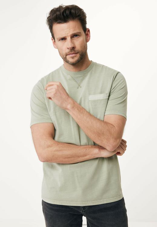 Mexx Garment Dye Short Sleeve T-shirt Faded Green 0T44H508 Men