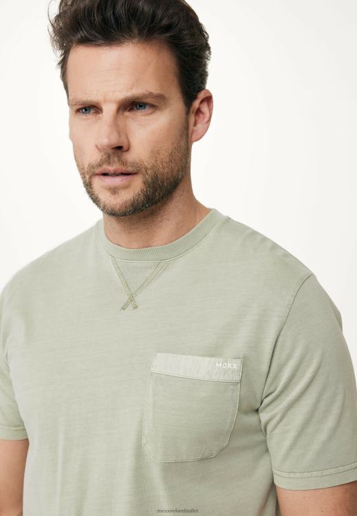 Mexx Garment Dye Short Sleeve T-shirt Faded Green 0T44H508 Men