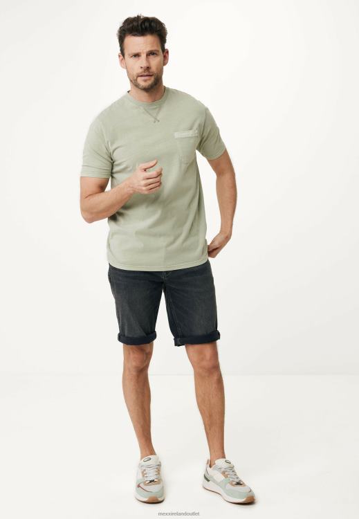 Mexx Garment Dye Short Sleeve T-shirt Faded Green 0T44H508 Men