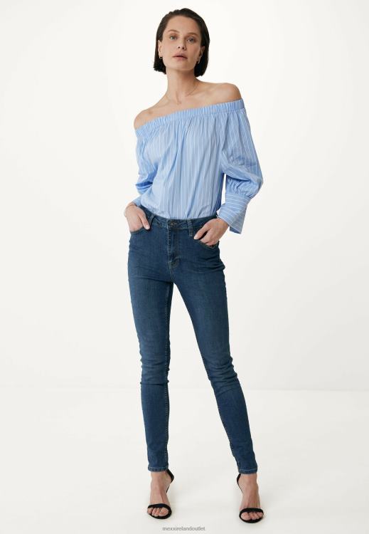 Mexx High Waist Skinny Leg Jeans Dark Blue 0T44H123 Women