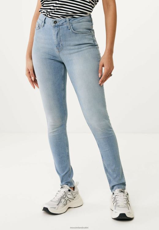 Mexx High Waist Skinny Leg Jeans Light Vintage Blue 0T44H41 Women