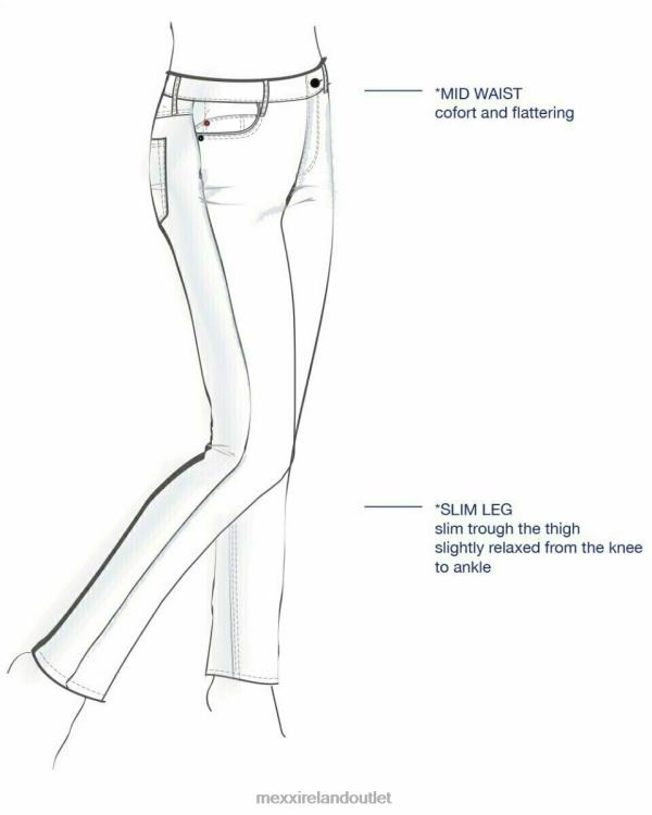 Mexx Jenna Mid Waist Jeans Blue 0T44H206 Women