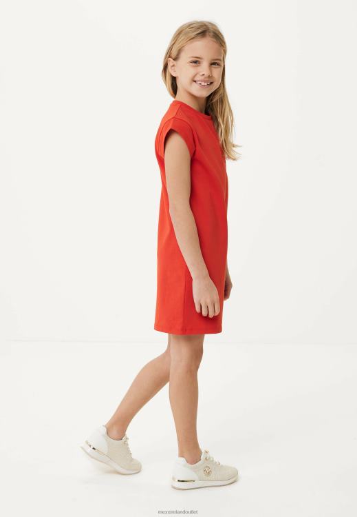 Mexx Jersey Dress Short Sleeve Red 0T44H809 Girls