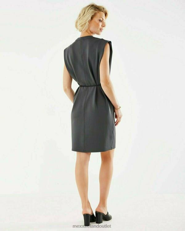 Mexx Jersey Rib Dress Dark Grey 0T44H168 Women